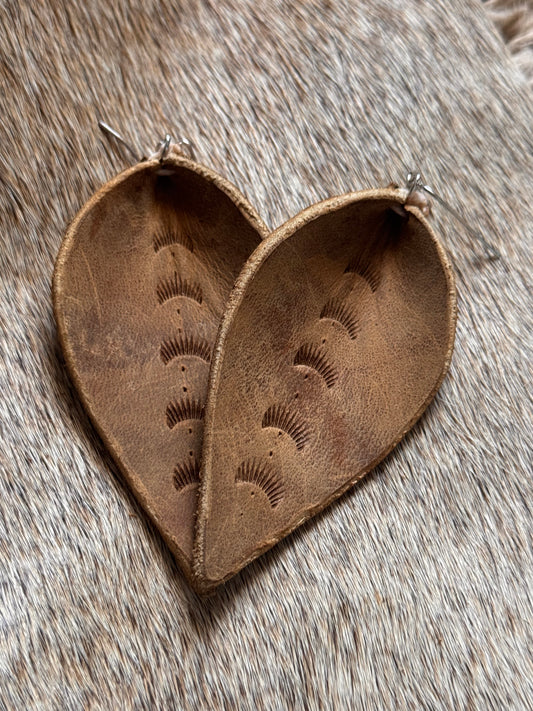 Cowhide rough leather tear drop